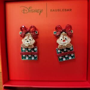 Disney x Baublebar Chip & Dale Present Earrings NIB